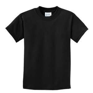 Port and Company Youth 5.5 Oz. 100% Cotton T-Shirt - Dark/Colors Black