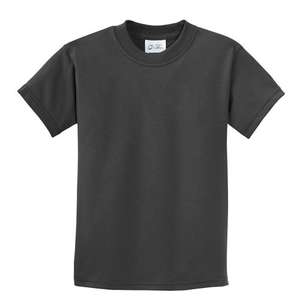 Port and Company Youth 5.5 Oz. 100% Cotton T-Shirt - Dark/Colors Charcoal