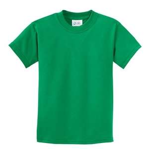 Port and Company Youth 5.5 Oz. 100% Cotton T-Shirt - Dark/Colors Green, Kelly
