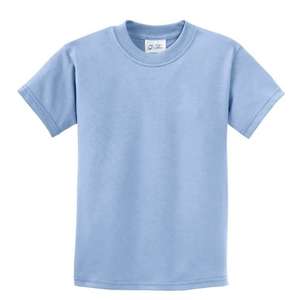 Port and Company Youth 5.5 Oz. 100% Cotton T-Shirt - Dark/Colors Blue, Light