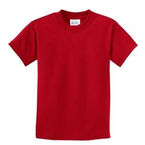 Port and Company Youth 5.5 Oz. 100% Cotton T-Shirt - Dark/Colors Red
