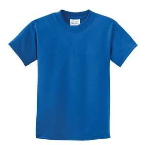Port and Company Youth 5.5 Oz. 100% Cotton T-Shirt - Dark/Colors Blue, Royal