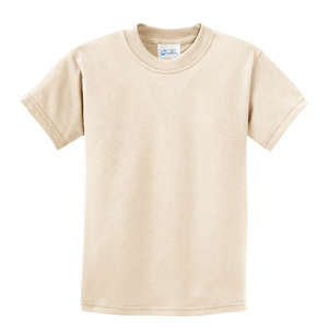 Port and Company Youth 5.5 Oz. 100% Cotton T-Shirt - White/Neutral Natural