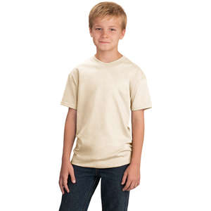 Port and Company Youth 5.5 Oz. 100% Cotton T-Shirt - White/Neutral