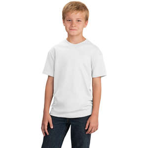 Port and Company Youth 5.5 Oz. 100% Cotton T-Shirt - White/Neutral