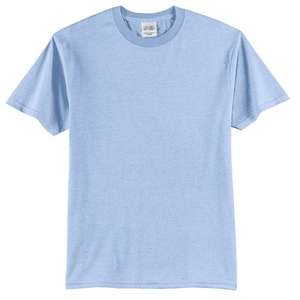 Port and Company 50/50 Cotton/Poly T-Shirt - Light/Heather Blue, Light