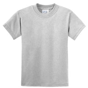 Port and Company Youth 50/50 Cotton/Poly T-Shirt - Light/Heather Gray, Ash