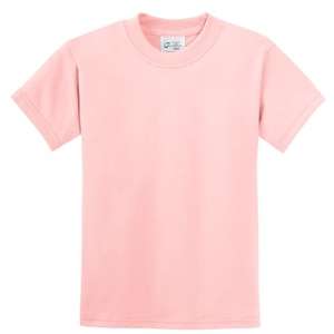 Port and Company Youth 50/50 Cotton/Poly T-Shirt - Light/Heather Pink, Pale