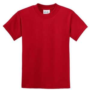 Port and Company Youth 50/50 Cotton/Poly T-Shirt - Dark/Colors Red