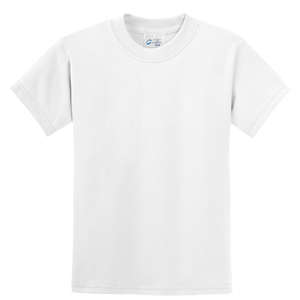 Port and Company Youth 50/50 Cotton/Poly T-Shirt - White/Neutral White