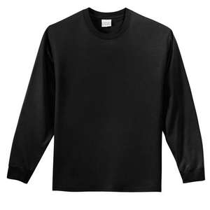 Port and Company Long Sleeve Essential T-Shirt - Dark/Colors Black
