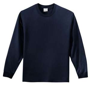 Port and Company Long Sleeve Essential T-Shirt - Dark/Colors Blue, Navy