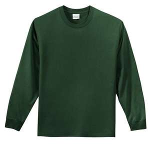 Port and Company Long Sleeve Essential T-Shirt - Dark/Colors Green, Dark