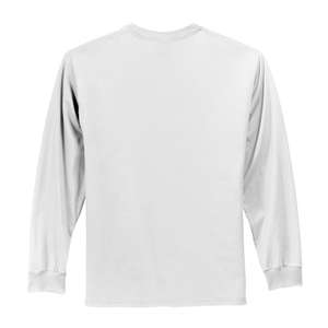 Port and Company Long Sleeve Essential T-Shirt - White/Neutral 