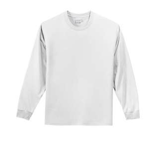 Port and Company Long Sleeve Essential T-Shirt - White/Neutral White