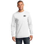 Personalized T-Shirts - Port and Company Long Sleeve Essential T-Shirt - White/Neutral