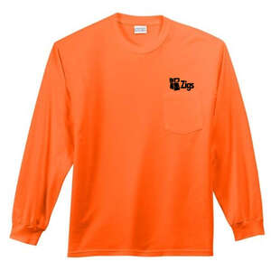 Custom Promotional Port and Company Long Sleeve Essential T-Shirt with Pocket - Dark/Colors