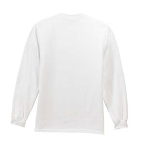 Port and Company Long Sleeve Essential T-Shirt with Pocket - White/Neutral 
