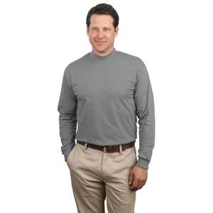 Port and Company Mock Turtleneck - Light/Heather