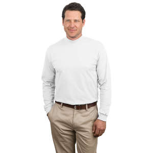Port and Company Mock Turtleneck - White/Neutral 