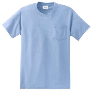 Port and Company Essential T-Shirt with Pocket - Light/Heather Blue, Light