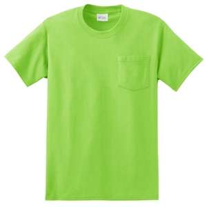 Port and Company Essential T-Shirt with Pocket - Light/Heather Green, Lime