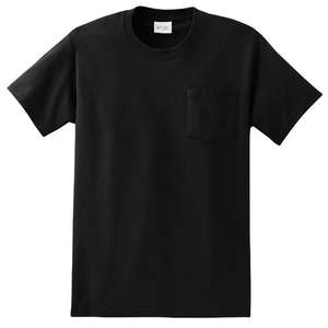 Port and Company Essential T-Shirt with Pocket - Dark/Colors Black