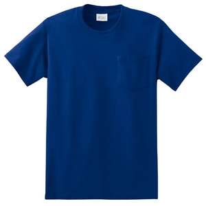 Port and Company Essential T-Shirt with Pocket - Dark/Colors Blue, Royal