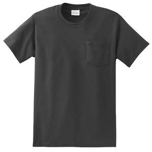 Port and Company Essential T-Shirt with Pocket - Dark/Colors Charcoal