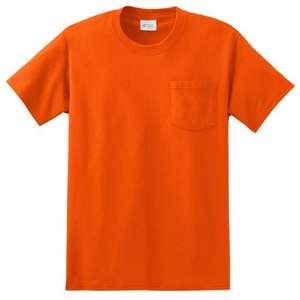 Port and Company Essential T-Shirt with Pocket - Dark/Colors Orange