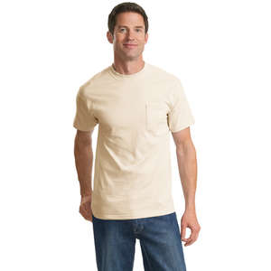 Port and Company Essential T-Shirt with Pocket - White/Neutral 