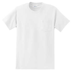 Port and Company Essential T-Shirt with Pocket - White/Neutral White