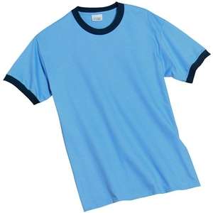 Port and Company Ringer T-Shirt - Dark/Colors Blue, Carolina/Blue, Navy