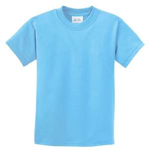 Port and Company Youth Essential T-Shirt - Light/Heather Blue, Aquatic