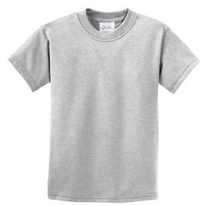 Port and Company Youth Essential T-Shirt - Light/Heather Gray, Ash