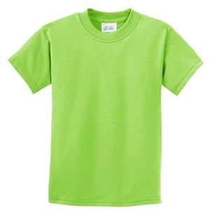 Port and Company Youth Essential T-Shirt - Light/Heather Green, Lime