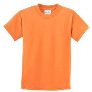 Port and Company Youth Essential T-Shirt - Light/Heather Orange, Sherbet