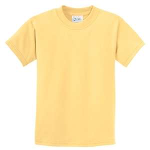 Port and Company Youth Essential T-Shirt - Light/Heather Yellow, Daffodil