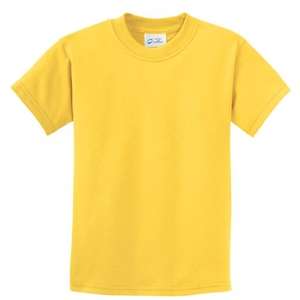 Port and Company Youth Essential T-Shirt - Dark/Colors Yellow, Lemon