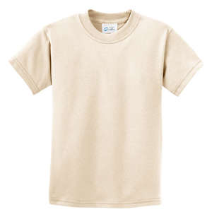 Port and Company Youth Essential T-Shirt - White/Neutral Natural