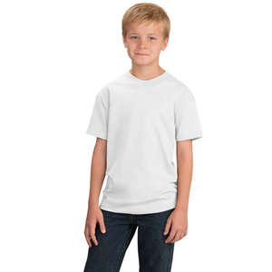 Port and Company Youth Essential T-Shirt - White/Neutral 