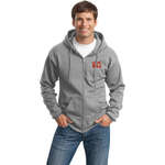 Customized Promotional Products - Port and Company 7.8 Oz. Full-Zip Hooded Sweatshirt - Light/Heather