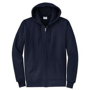 Port and Company 7.8 Oz. Full-Zip Hooded Sweatshirt - Dark/Colors Blue, Navy