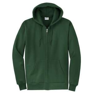 Port and Company 7.8 Oz. Full-Zip Hooded Sweatshirt - Dark/Colors Green, Dark
