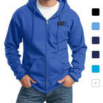 Promotional Sweatshirts & Sweatpants - Port and Company 7.8 Oz. Full-Zip Hooded Sweatshirt - Dark/Colors