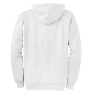 Port and Company 7.8 Oz. Full-Zip Hooded Sweatshirt - White/Neutral