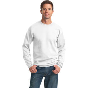Port and Company Crewneck Sweatshirt - White/Neutral 