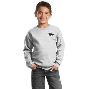 Custom Promotional Port and Company Youth Crewneck Sweatshirt - Light/Heather