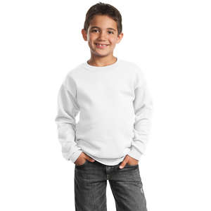 Port and Company Youth Crewneck Sweatshirt - White/Neutral
