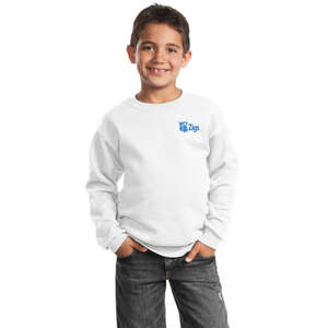 Custom Promotional Port and Company Youth Crewneck Sweatshirt - White/Neutral
